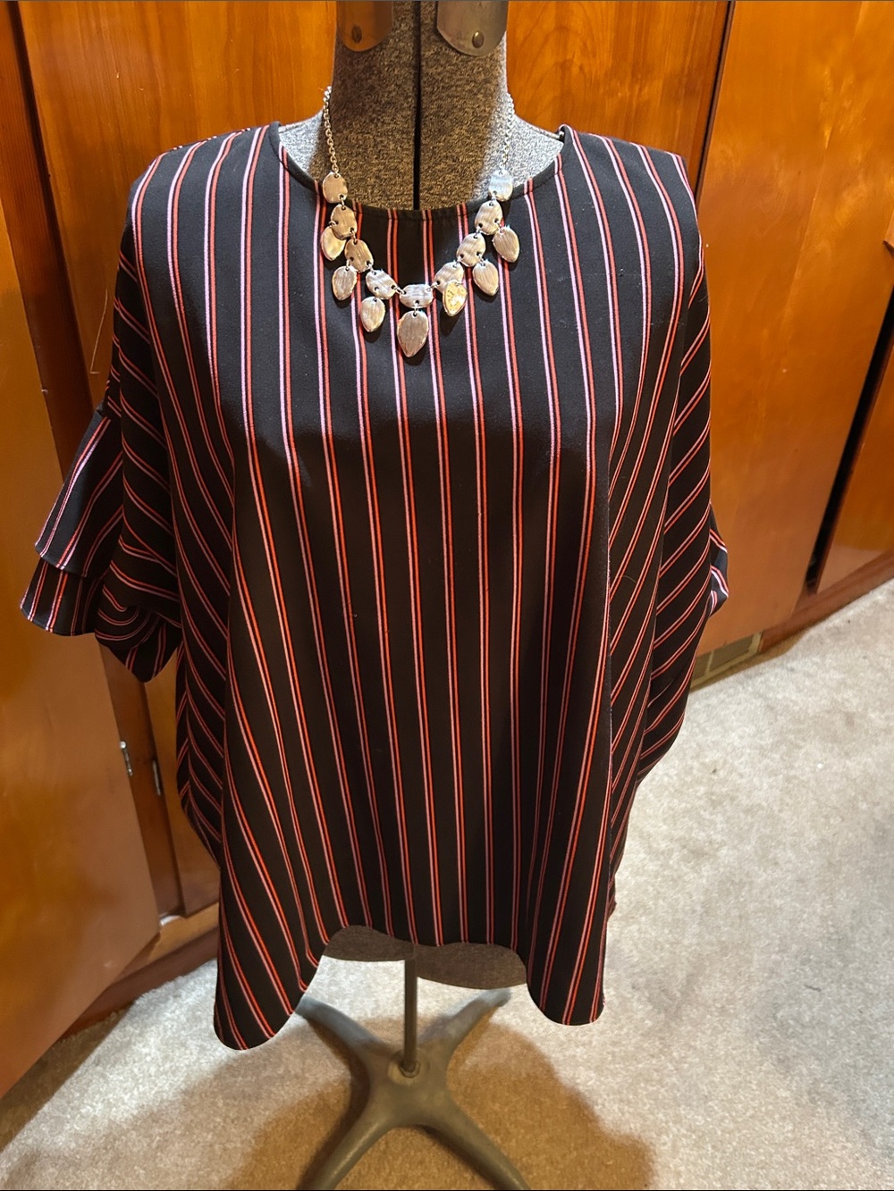 Worthington Black Top with Red Pinstripes